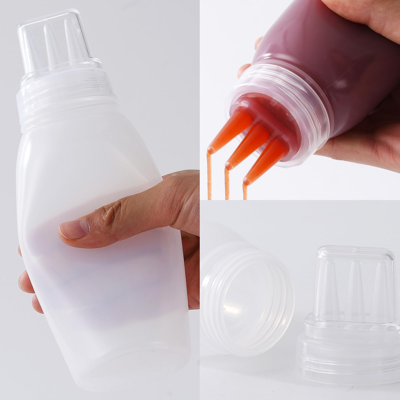 Werduoland silicone funnel included to transfer sauces quickly and cleanly.