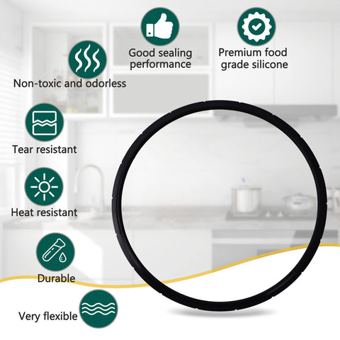 Silicone material provides flexible, heat-resistant performance for durable canner seals.