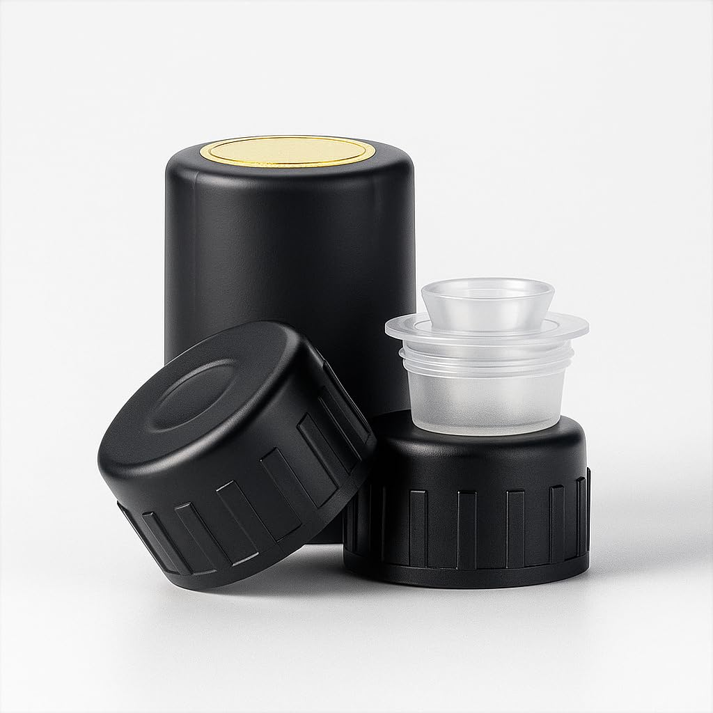 WERTIOO filled bottle with funnel simplifies filling oils and sauces.
