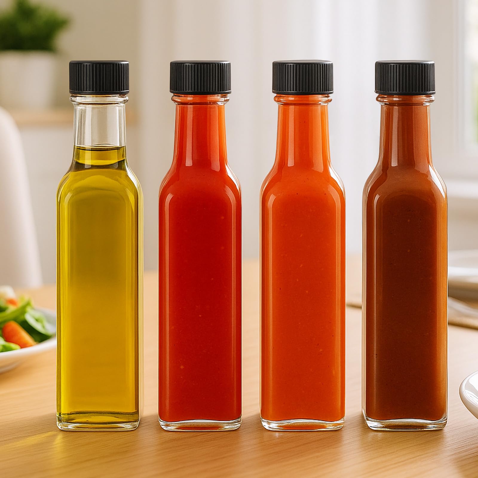 WERTIOO leak-proof cap wrap ensures fresh sauces during transport.