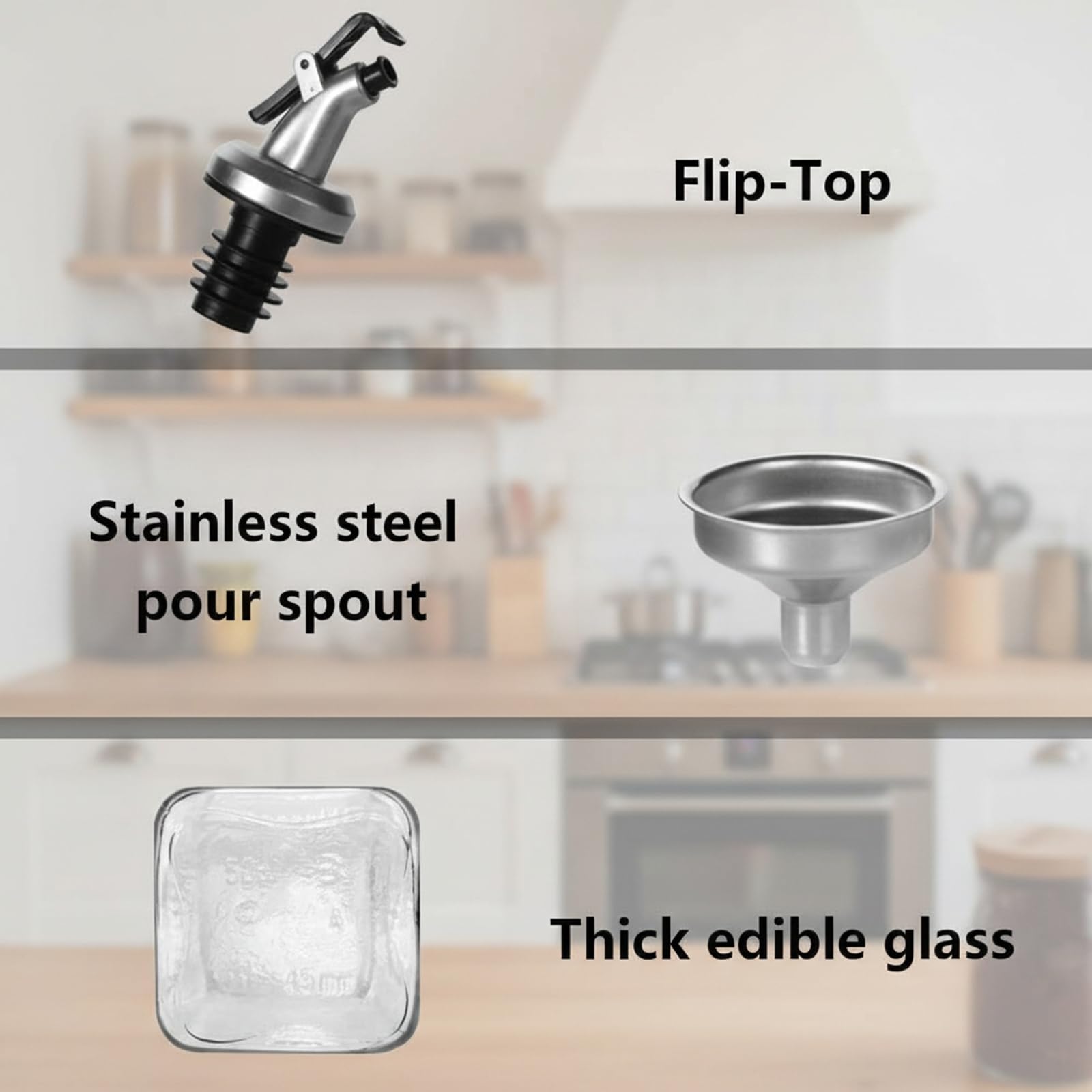 WERTIOO non-drip spout prevents spills during meal prep