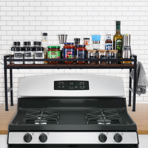 weslinkeji spice rack shelf keeps spices organized on the kitchen counter for quick access