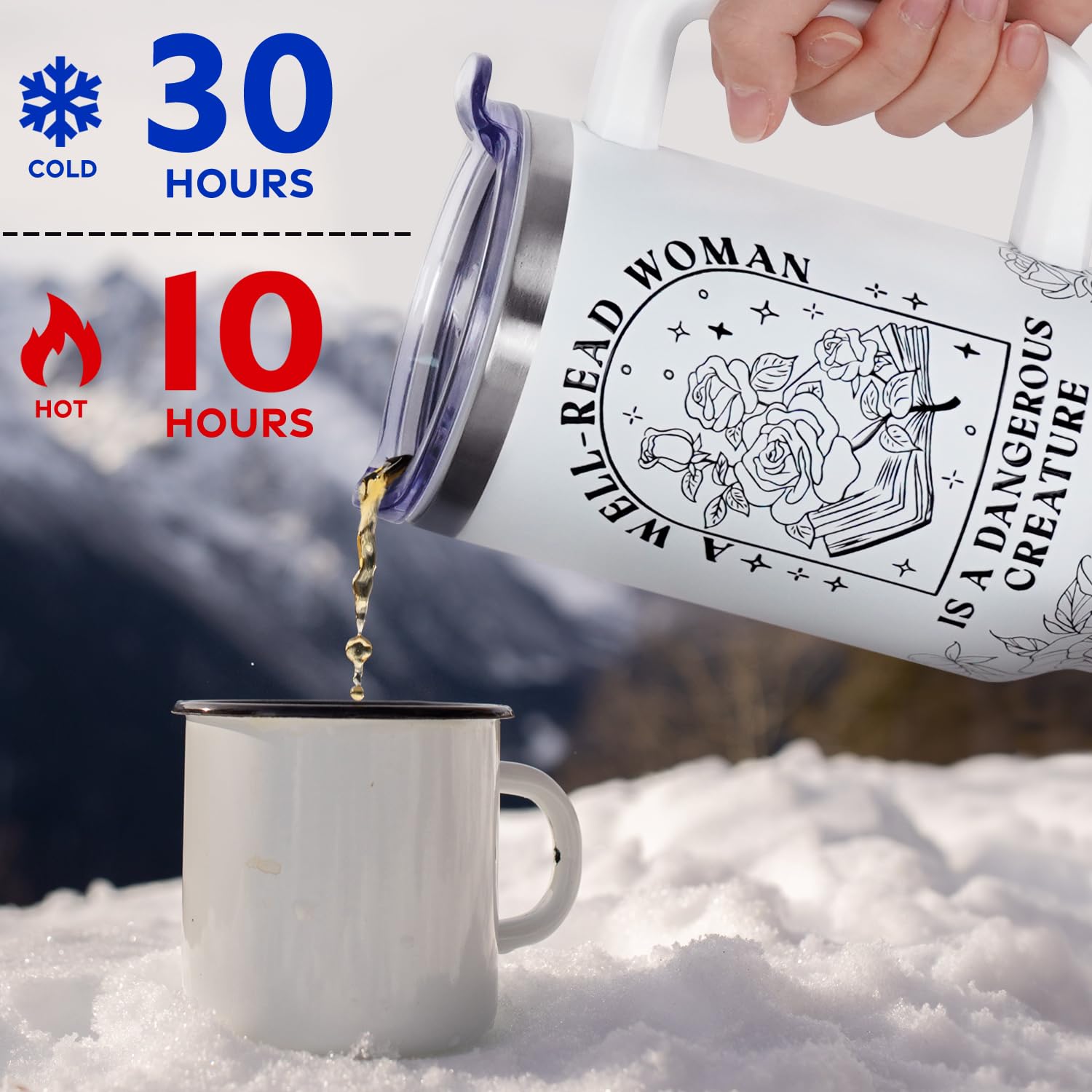 wesncdch durable BPA-free 40oz travel mug suitable for home, office, gym, or outdoors.