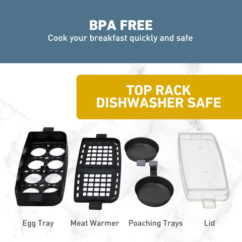 West Bend Breakfast Station light-to-dark shade controls ensure consistent browning.