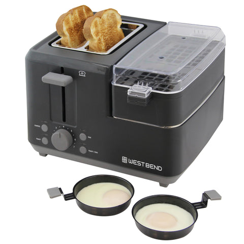 West Bend Breakfast Station egg cooker and toaster work together for fast sandwiches.