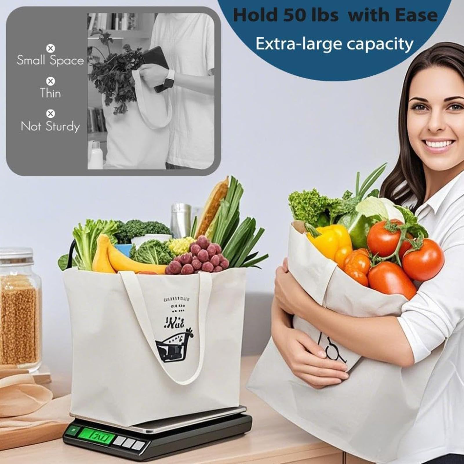 WeStar flat-base tote surface ideal for even heat transfer and branding.