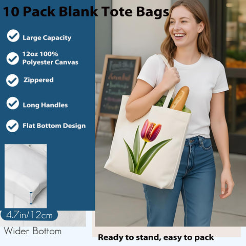 WeStar tote with zipper closure and long handles for secure, comfortable carrying.