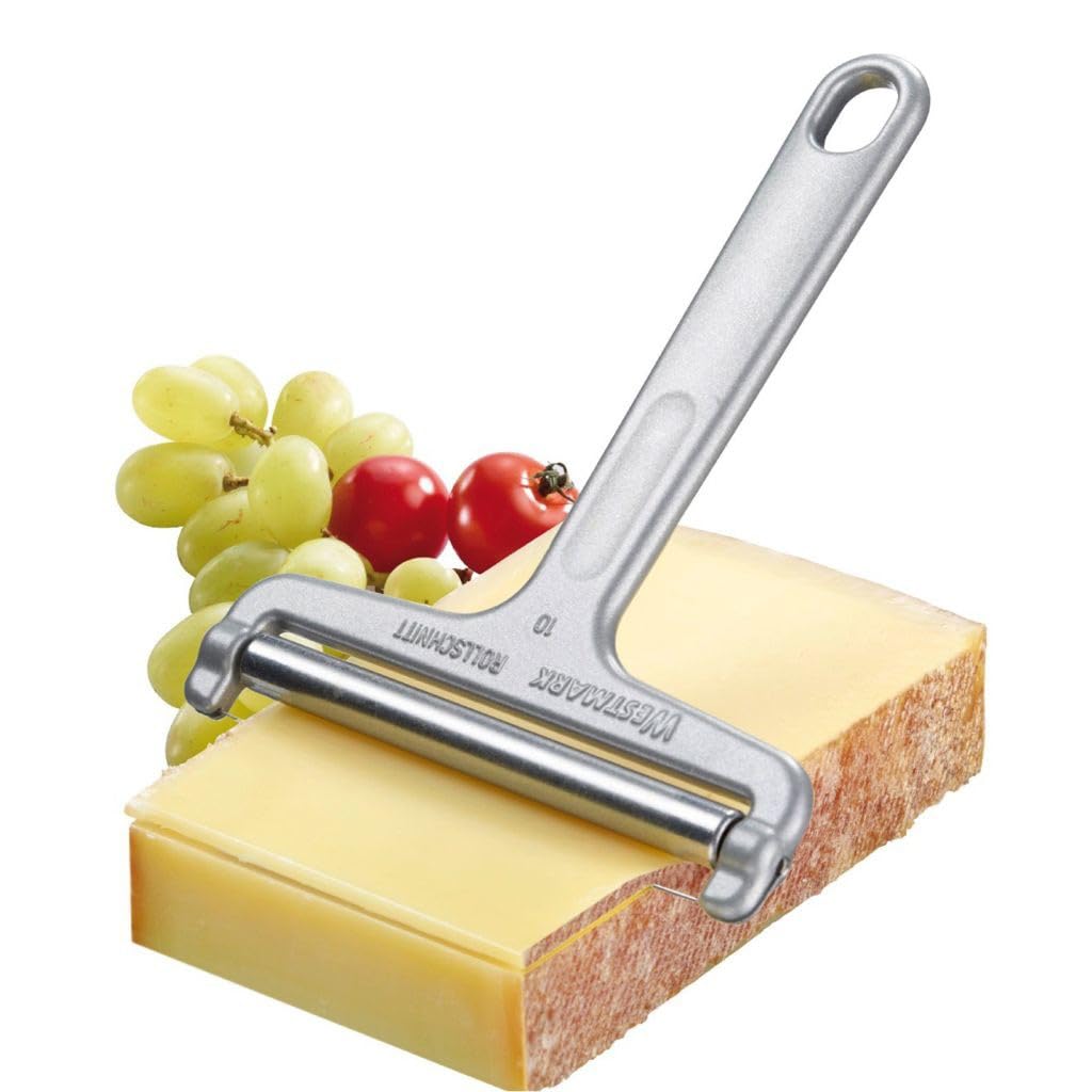 Westmark adjustable angle shows thickness control for cheeses
