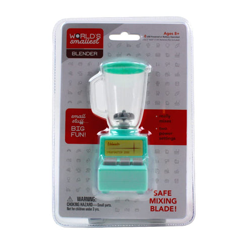 Westminster World's Smallest Blender shown in compact design tucked under a cabinet for easy storage.