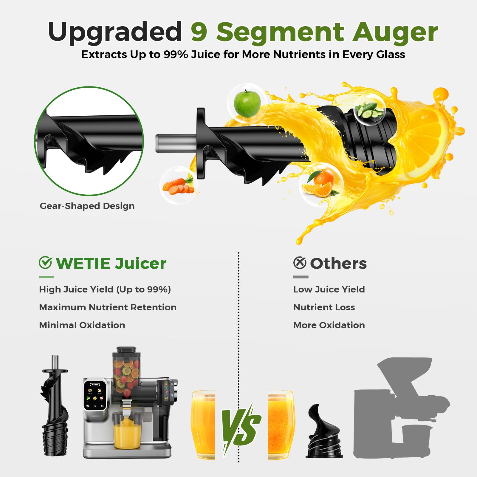 WETIE juice and pulp cups simplify portioning during batch juicing.