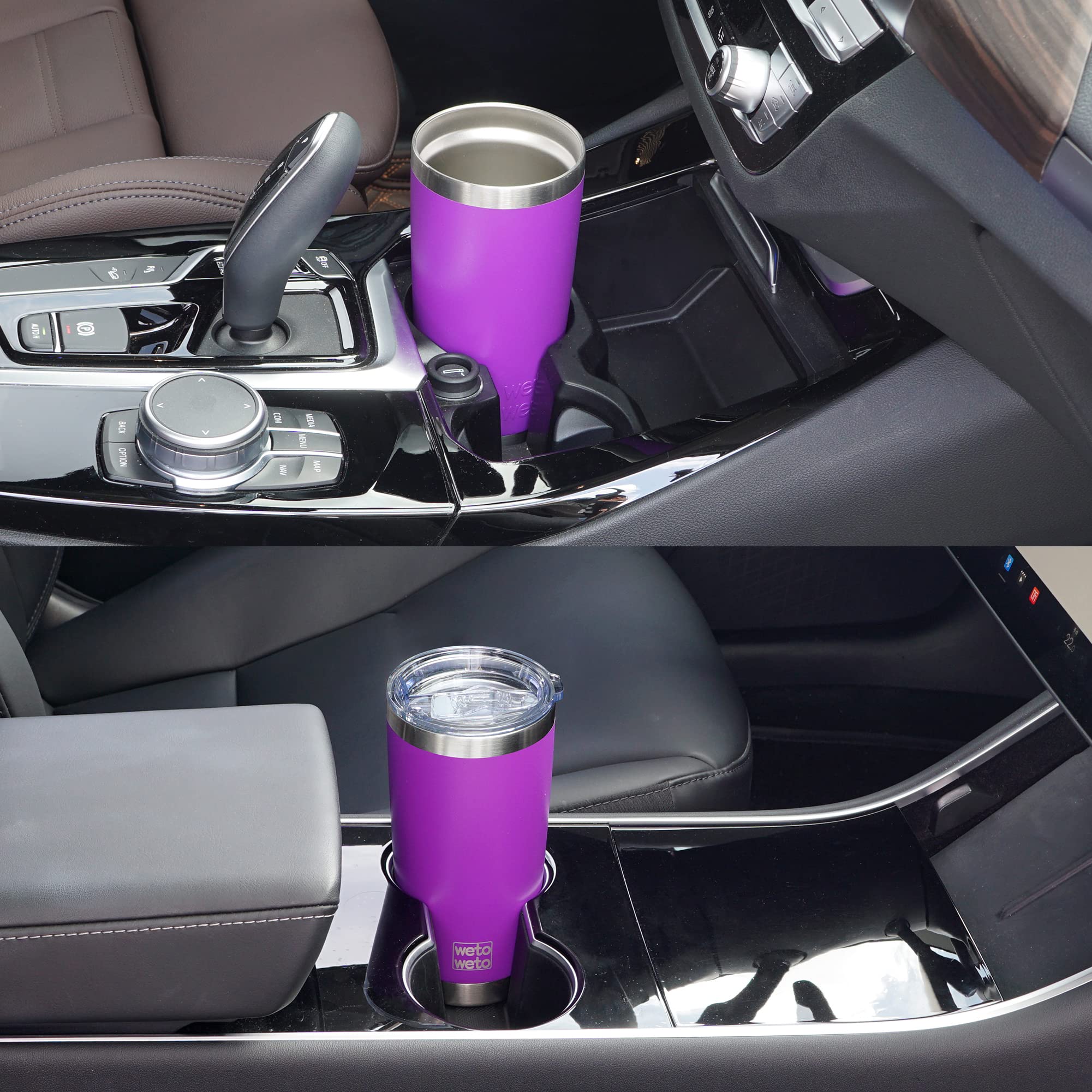 Wetoweto 20oz tumbler purple dishwasher-safe design for easy cleaning.