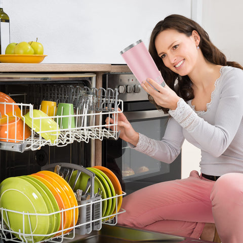 WETOWETO ice pink tumbler dishwasher-safe for easy cleanup.