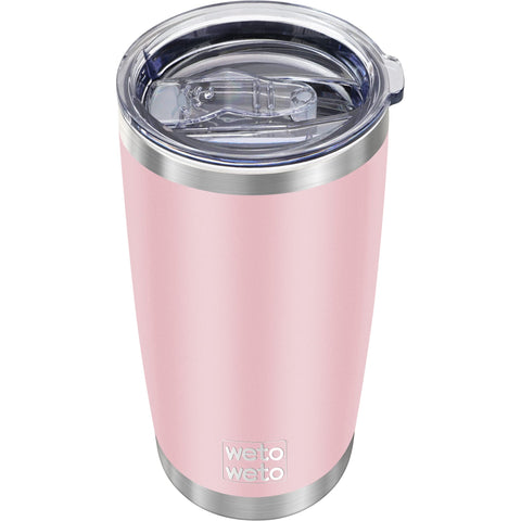 WETOWETO 20oz tumbler ice pink side view for on-the-go hydration.