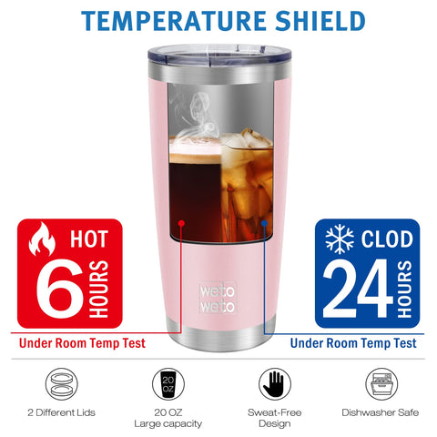 WETOWETO powder-coated exterior provides a durable, non-slip grip.