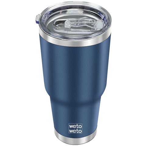 WETOWETO 30oz tumbler lid closeup highlights BPA-free seal for spill-safe sipping.