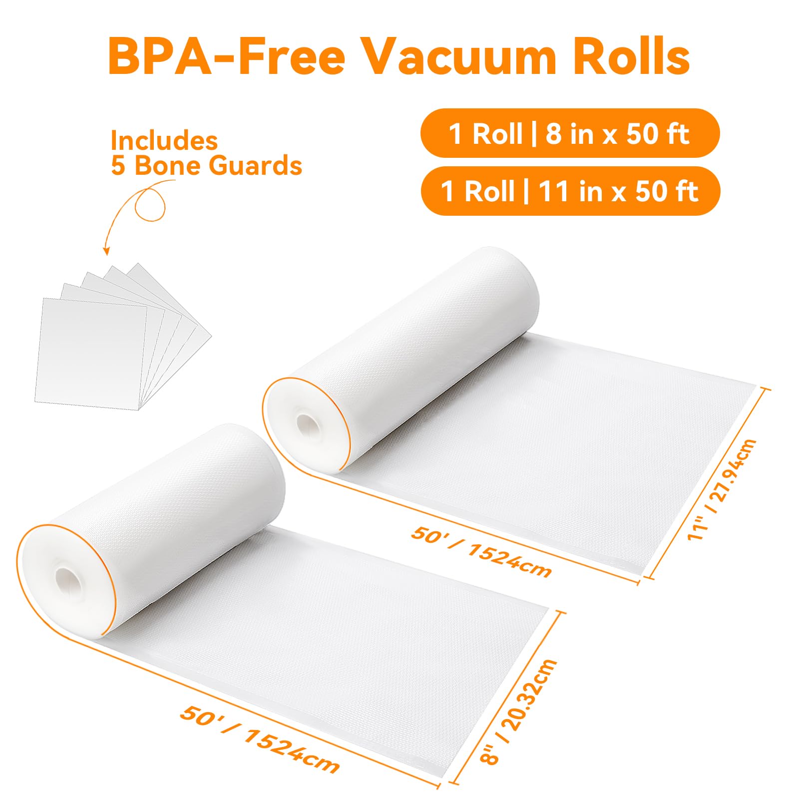 Wevac 11x50 rolls with embossed channels extend freshness and protection