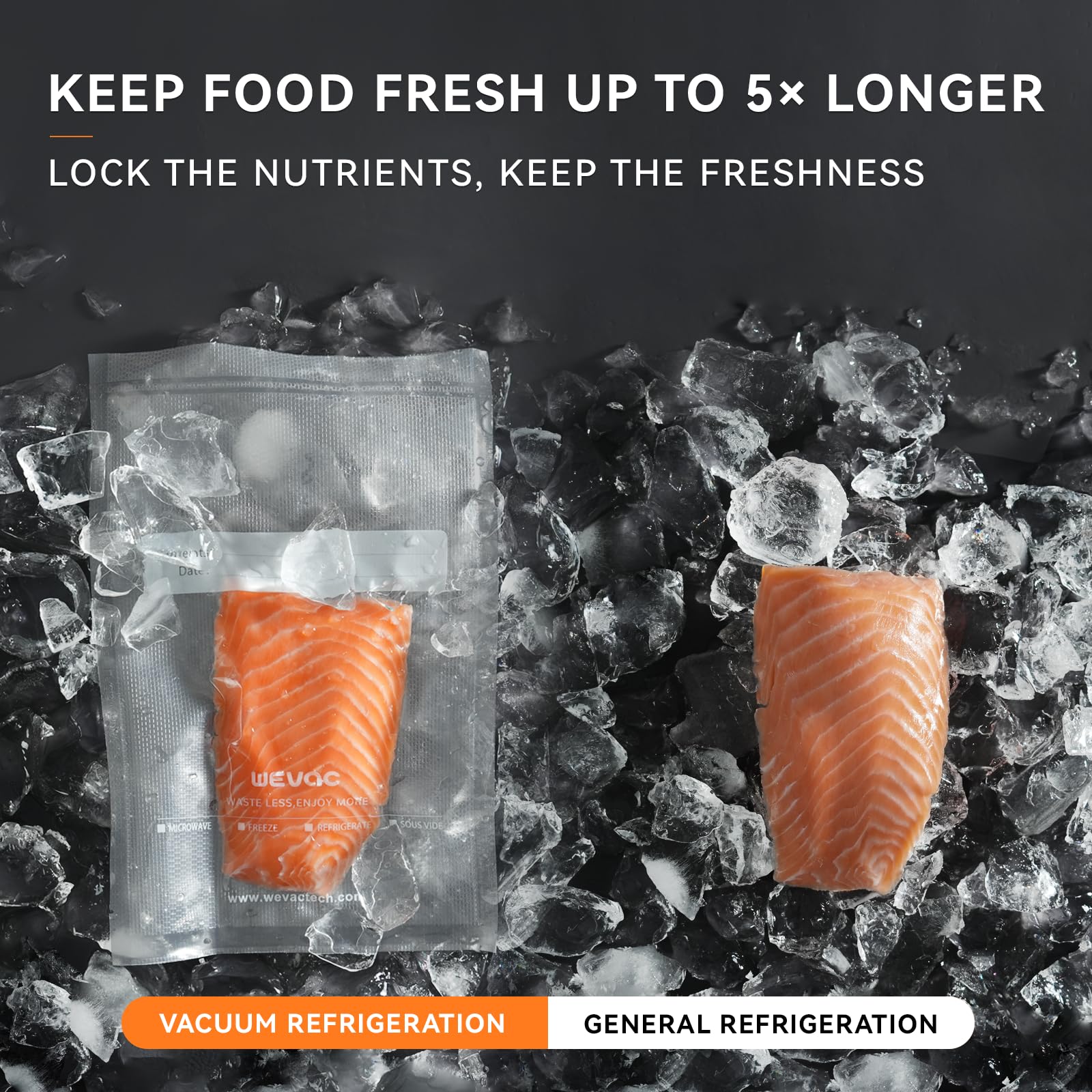 Wevac freezer-safe storage bags keep flavors locked for months.
