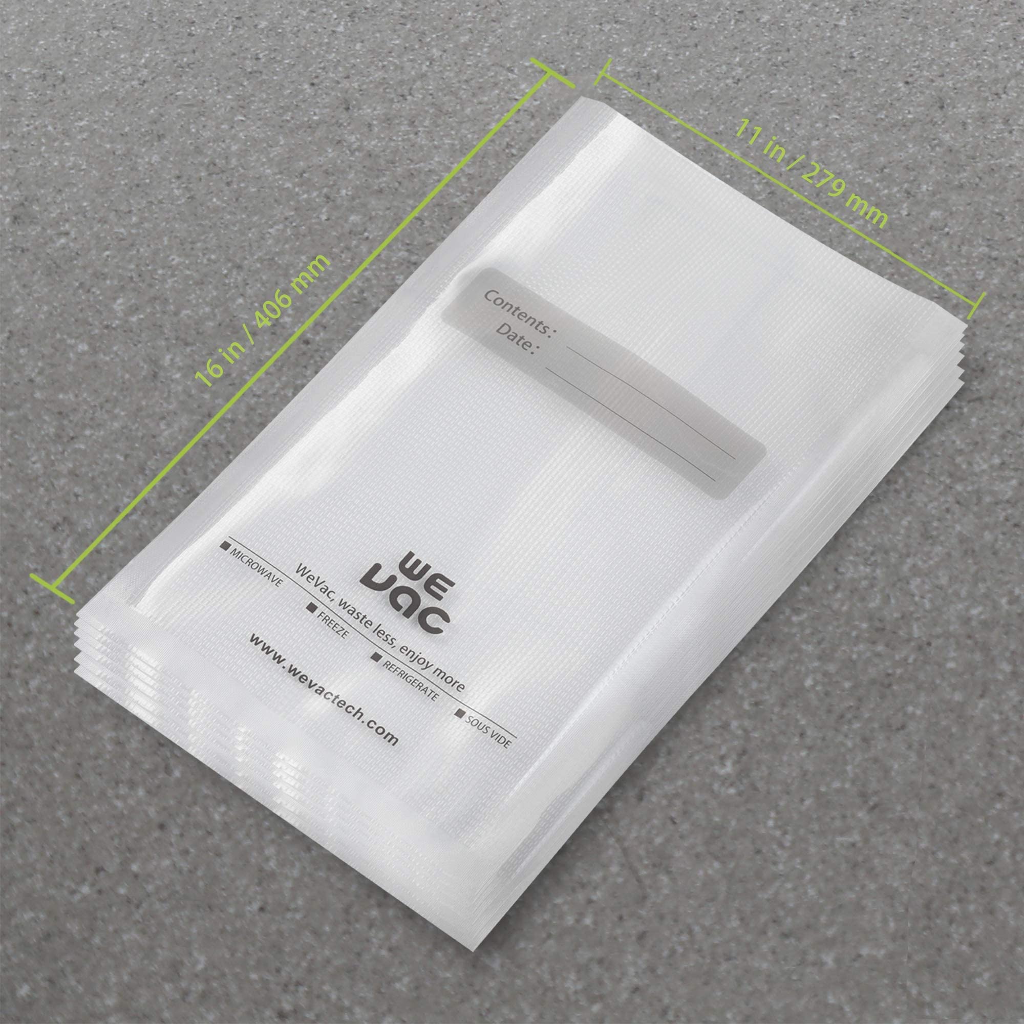 Wevac bag design featuring puncture prevention for durable storage