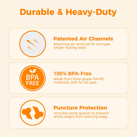 Wevac BPA-free bags ideal for food storage and versatile uses.