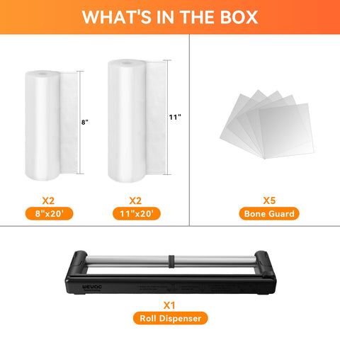 Wevac BPA-free packaging highlights safe, durable storage options.