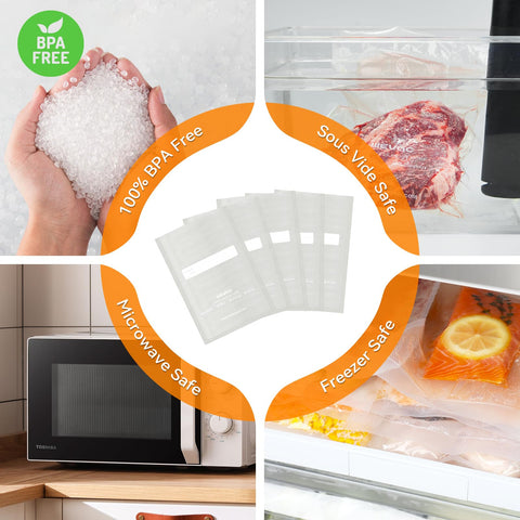 Wevac BPA-free vacuum bags ensure safe food storage and versatility