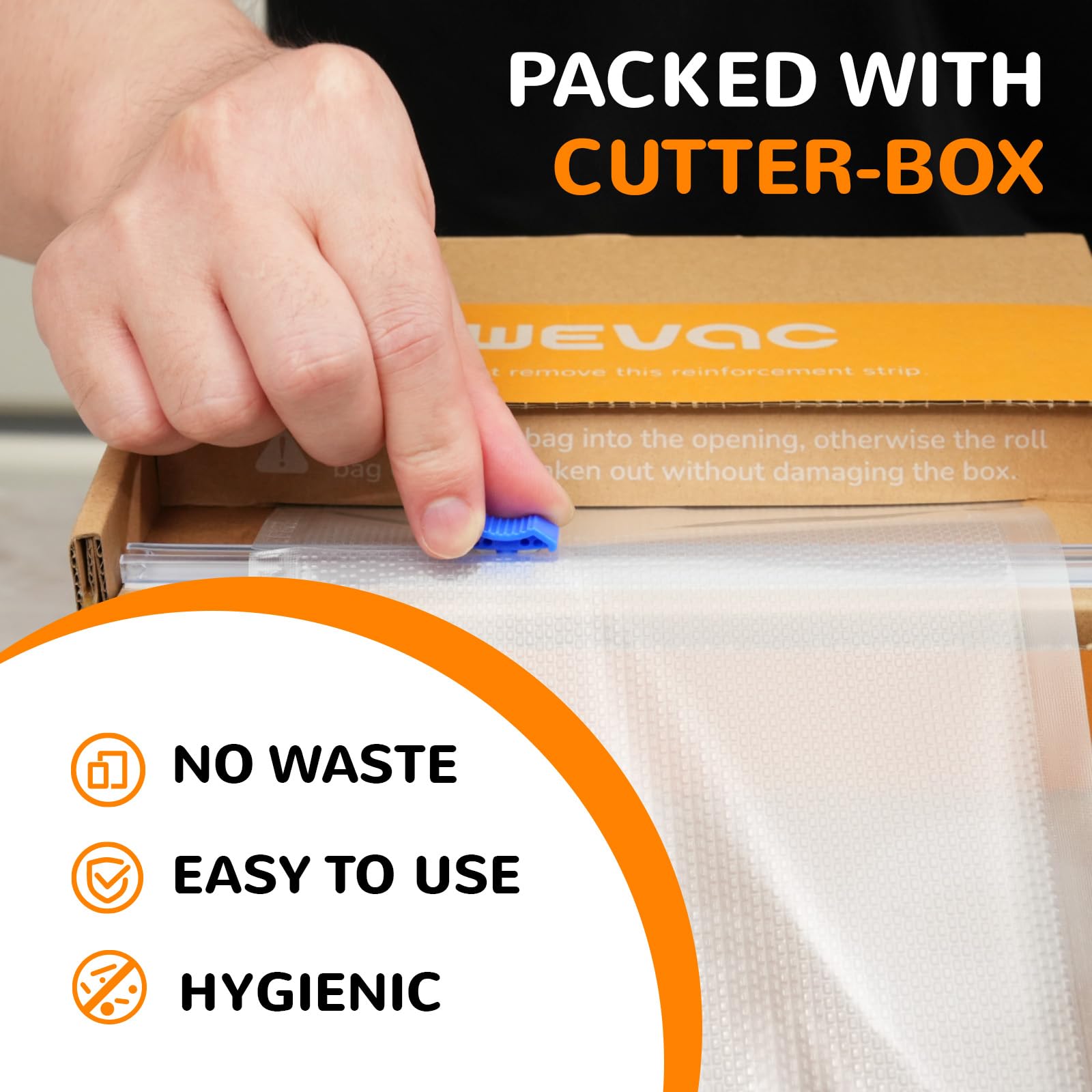 Wevac embossed channels maximize suction for reliable seals