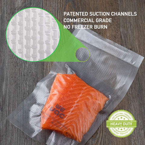 Wevac embossed-channel roll improves suction for tight seals.