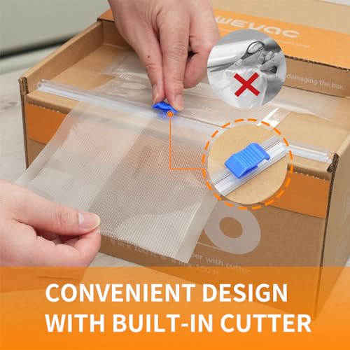 Wevac keeper cutter box showing tidy roll storage and easy access.