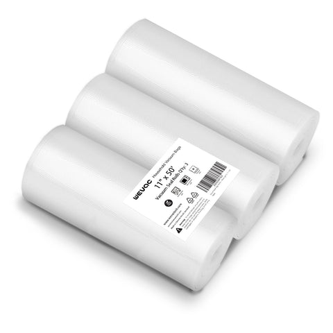 Wevac Lite 11x50 vacuum sealer rolls packaging ready for storage