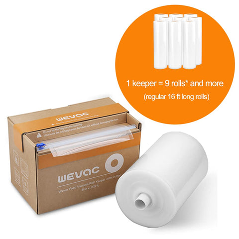 Wevac roll extends storage for nutrition and flavor when sealed.