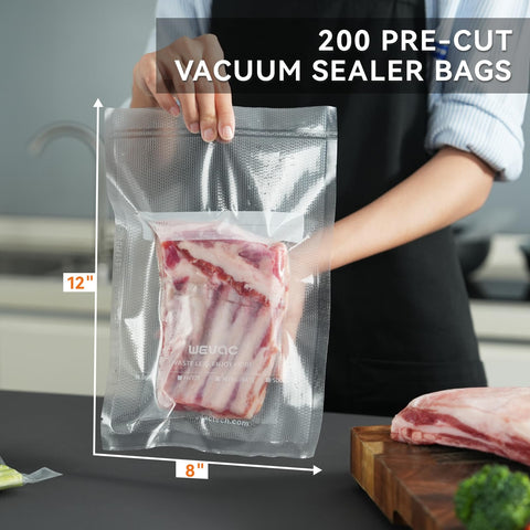Wevac freezer-friendly bags keep contents safely stored long-term.