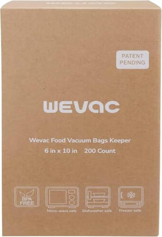 Wevac pre-cut pint bags for quick meal prep.