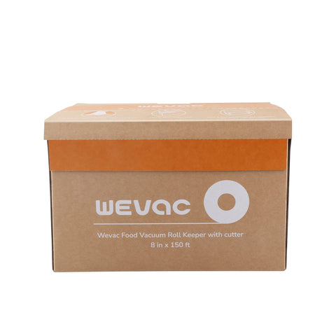 Wevac sous vide ready roll designed for even sealing and cooking prep.