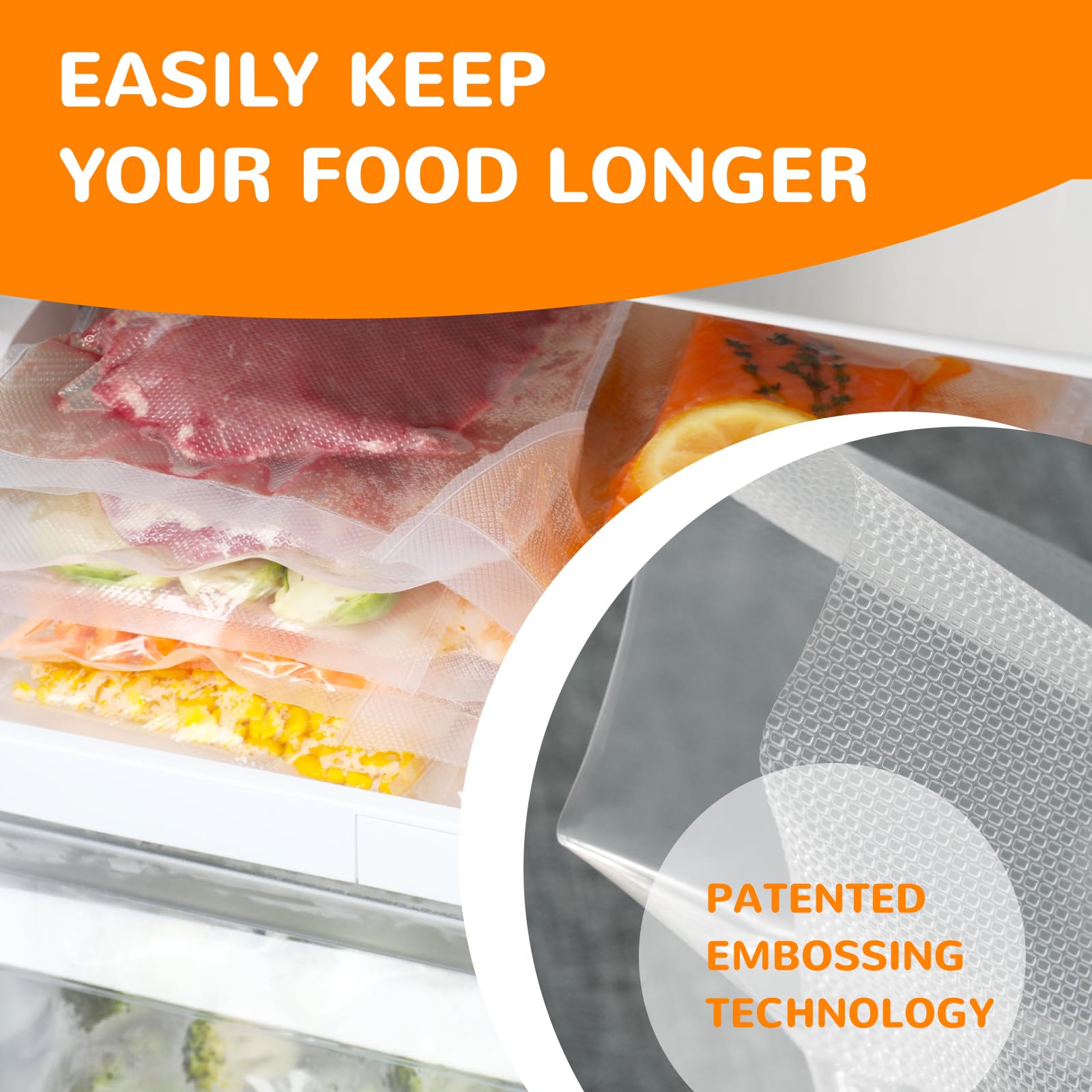 Wevac vacuum-seal roll in use with compatible sealer for efficient storage.