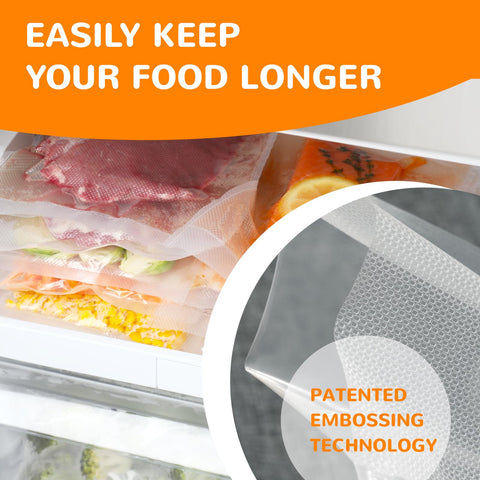 Wevac vacuum-seal roll in use with compatible sealer for efficient storage.