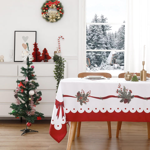 Wewoch Christmas tablecloth 60x120 adds festive indoor dining ambience.