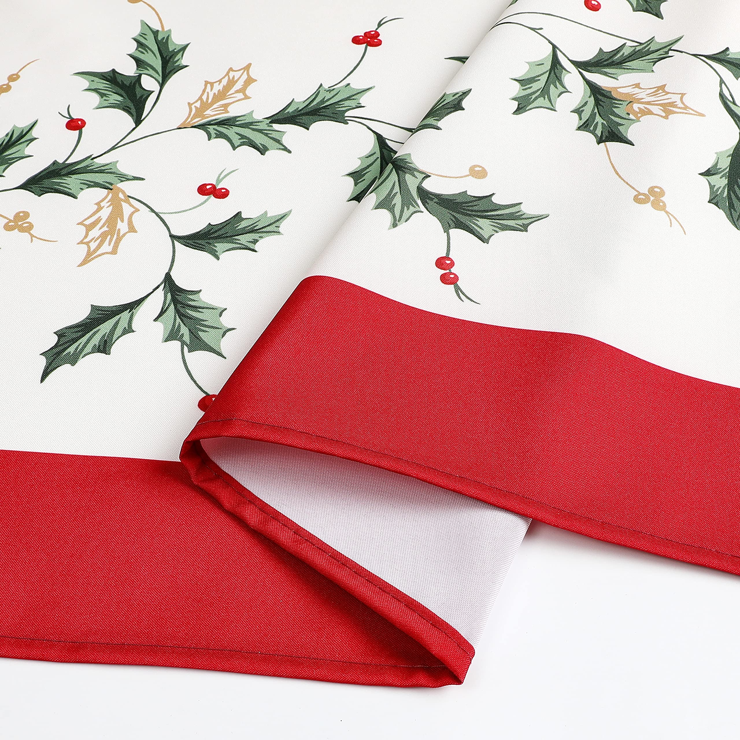 Wewoch water-resistant polyester tablecloth protects your table during meals