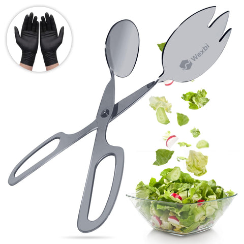 Wexbi salad tongs clip-design provide precise grip for easy scooping.