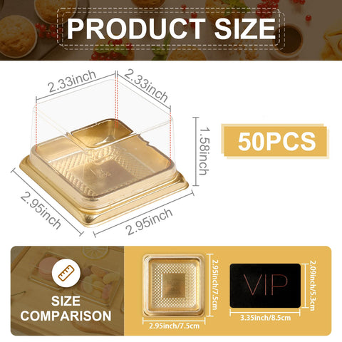 Wexpw mooncake box with clear lid showcasing desserts clearly