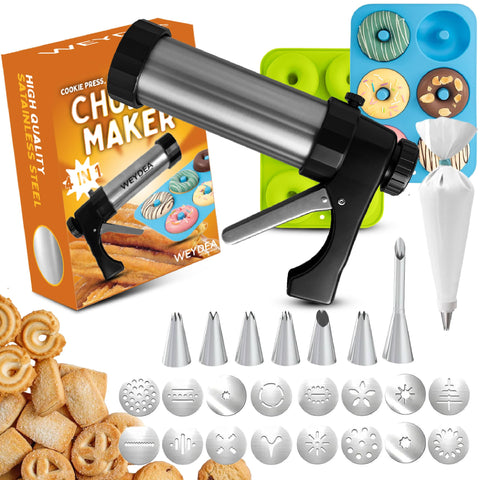 WEYDEA churro maker 4-in-1 set in action for easy homemade churros and desserts