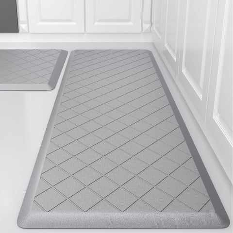 WEZVIX Cushioned Kitchen Mat anti-fatigue foam supports long cooking sessions with soft, comfortable underfoot.