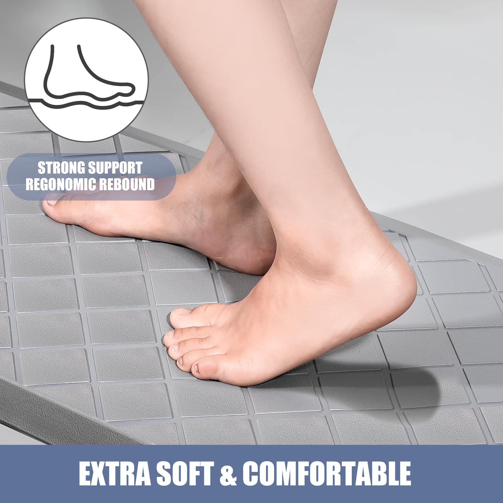WEZVIX mat's oil- and stain-resistant surface wipes clean quickly after meals.