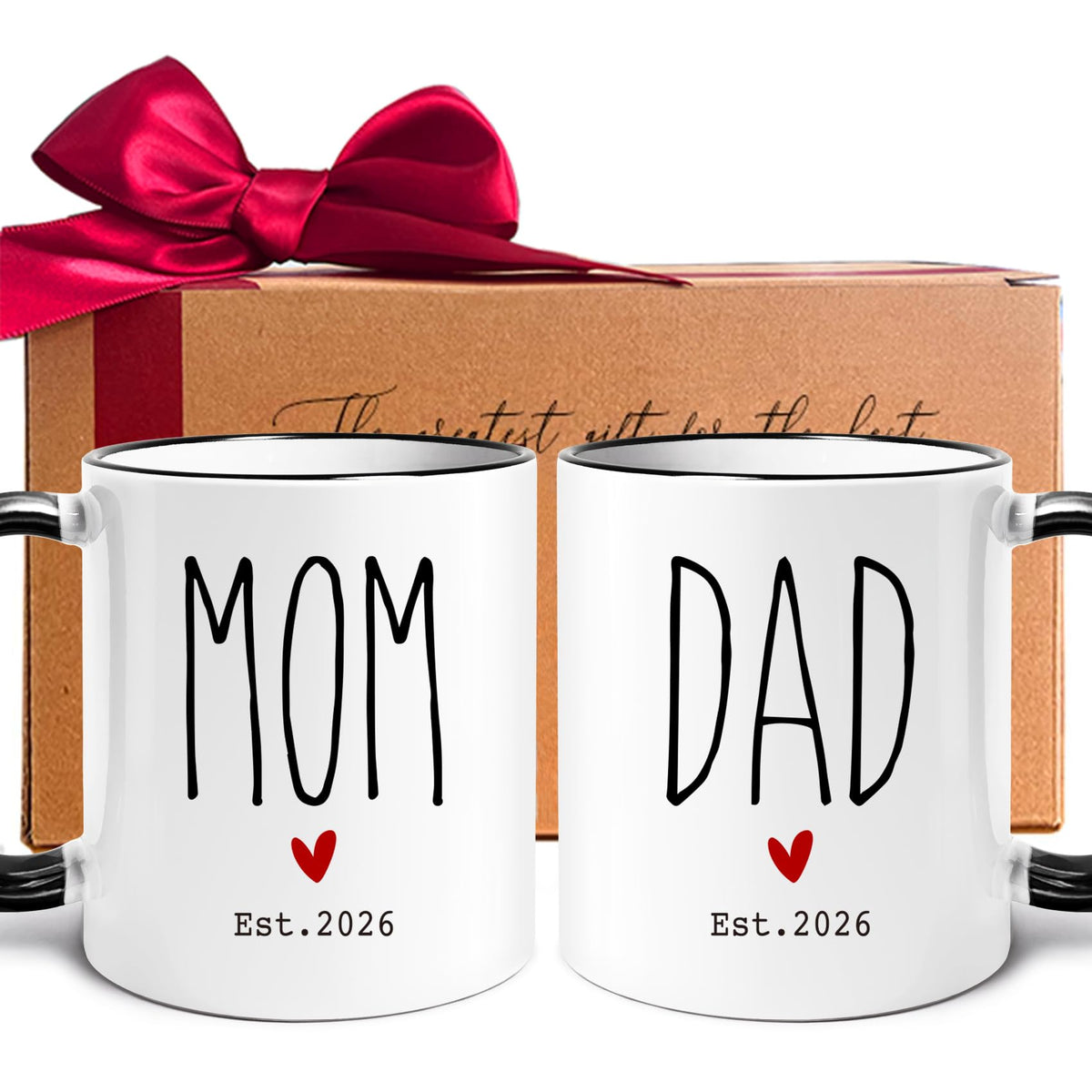 WFFW Mom and Dad mugs in premium gift packaging, ready-to-gift.