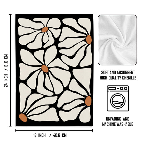 WFSM boho floral towels brighten bathrooms with soft plush texture.