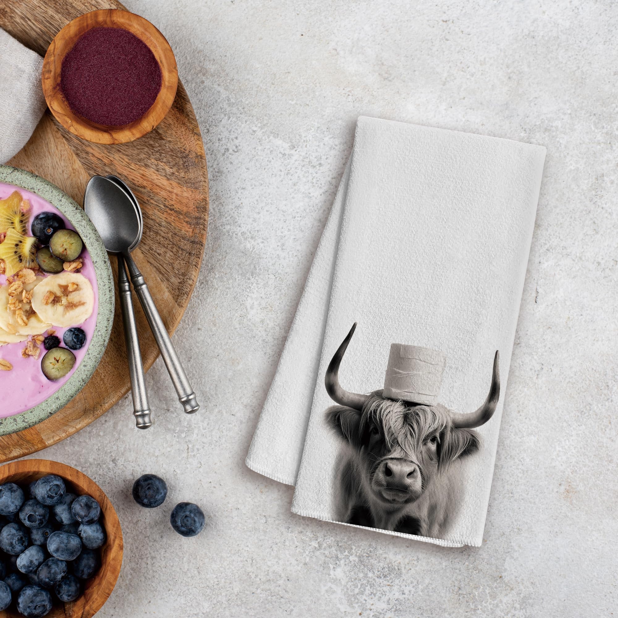 WFSM cow gift towel with funny design, a charming kitchen accent