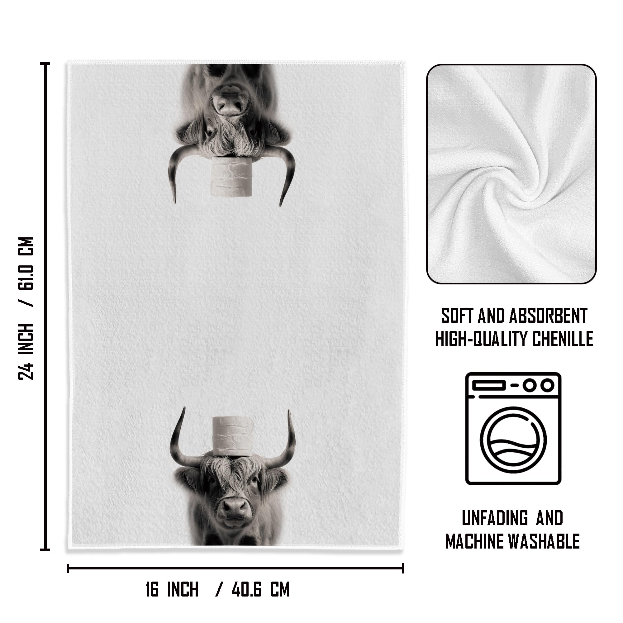 WFSM cow towel set enhances surfaces with soft texture and quick-drying performance
