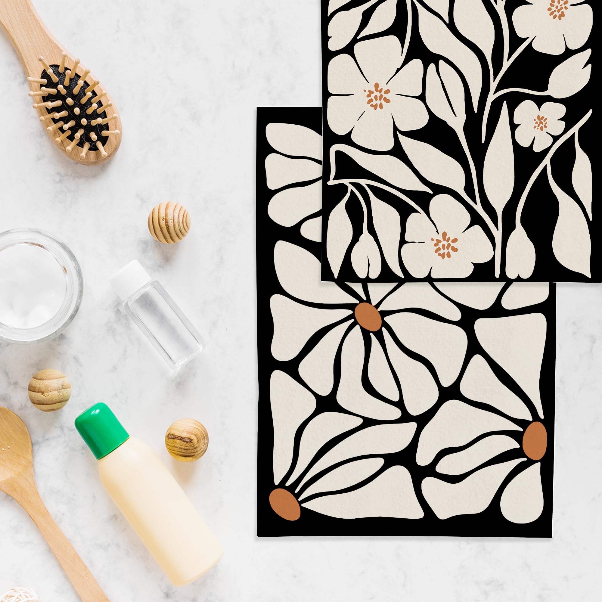 WFSM kitchen decor scene with towels enhances a chic home vibe.