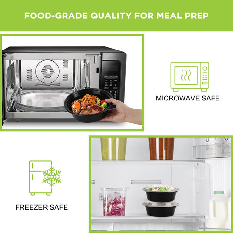 WGCC stackable, space-saving meal prep bowls for efficient fridge organization