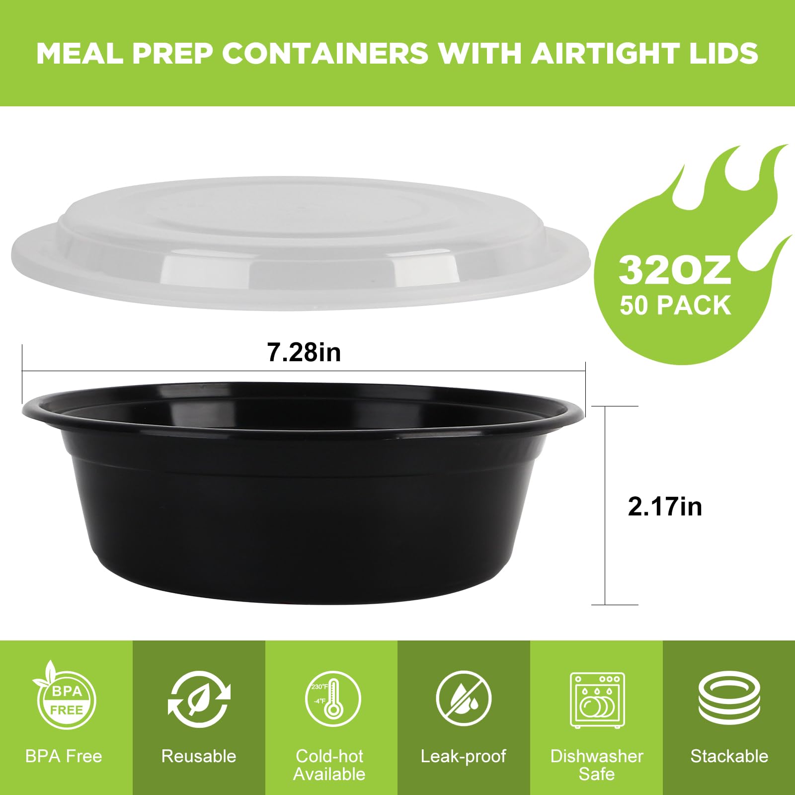 WGCC BPA-free containers with airtight lids prevent leaks during transport