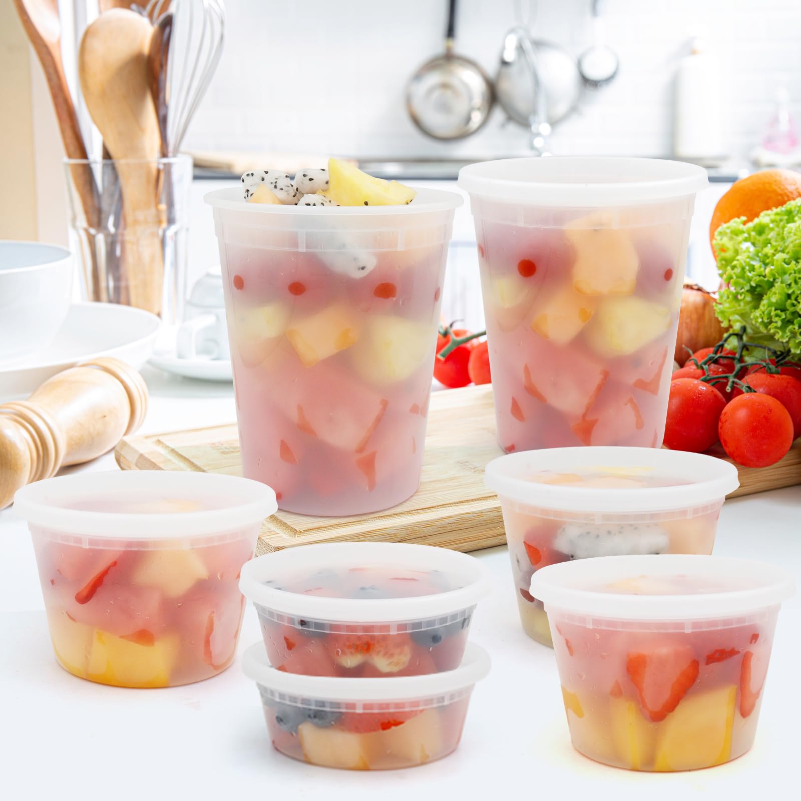 WGCC deli containers 16oz with lids perfect for salads and soups at work